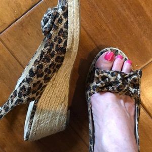 Great Leopard print wedges